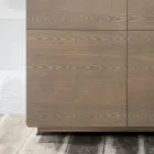 Bufetă pentru living cu 4 uși în finisaj Cappuccino Made in Italy - Eda Viadurini