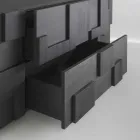 Design servantă de căldură din lemn de larice periat tratate Azalea Viadurini