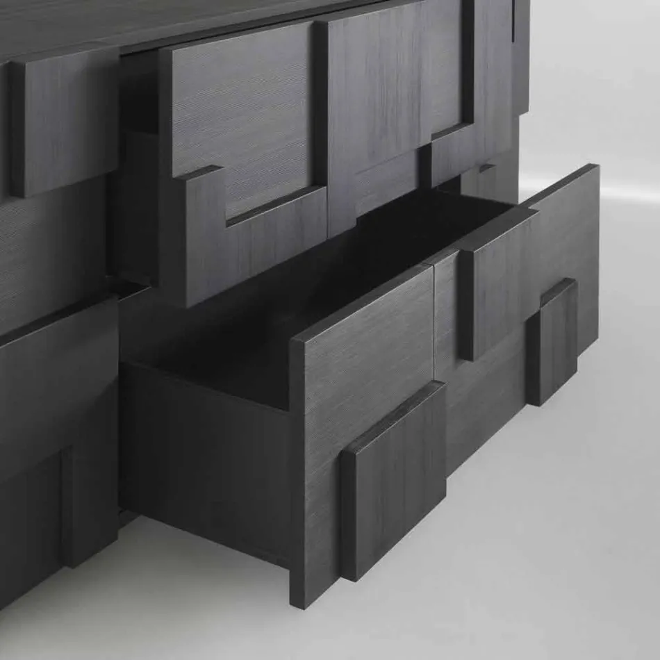 Design servantă de căldură din lemn de larice periat tratate Azalea Viadurini