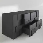 Design servantă de căldură din lemn de larice periat tratate Azalea Viadurini