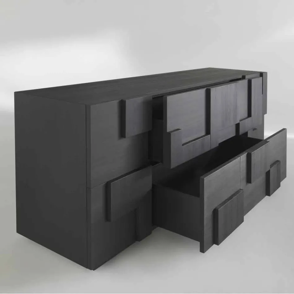 Design servantă de căldură din lemn de larice periat tratate Azalea Viadurini