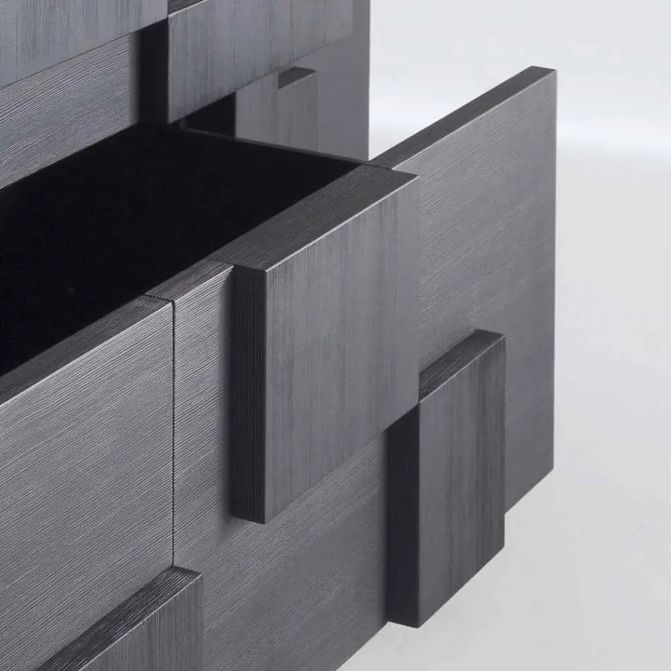 Design servantă de căldură din lemn de larice periat tratate Azalea Viadurini