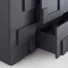 Design servantă de căldură din lemn de larice periat tratate Azalea Viadurini