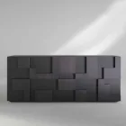 Design servantă de căldură din lemn de larice periat tratate Azalea Viadurini