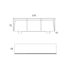 Bufetă din lemn cu 3 uși cu margine înclinată și blat din ceramică - Mondolfo Viadurini