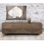 Buffet din lemn cu 2 sau 4 uși cu rafturi din cristal Made in Italy - Gardena Viadurini