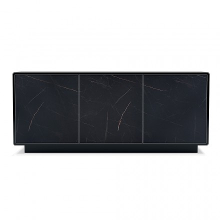 Bufetă din lemn cu 2 sau 3 uși din laminat HPL Made in Italy - Fiorenza Viadurini