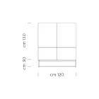 Bufetă din lemn cu uși cu deschidere push-pull Made in Italy - Salerno Viadurini