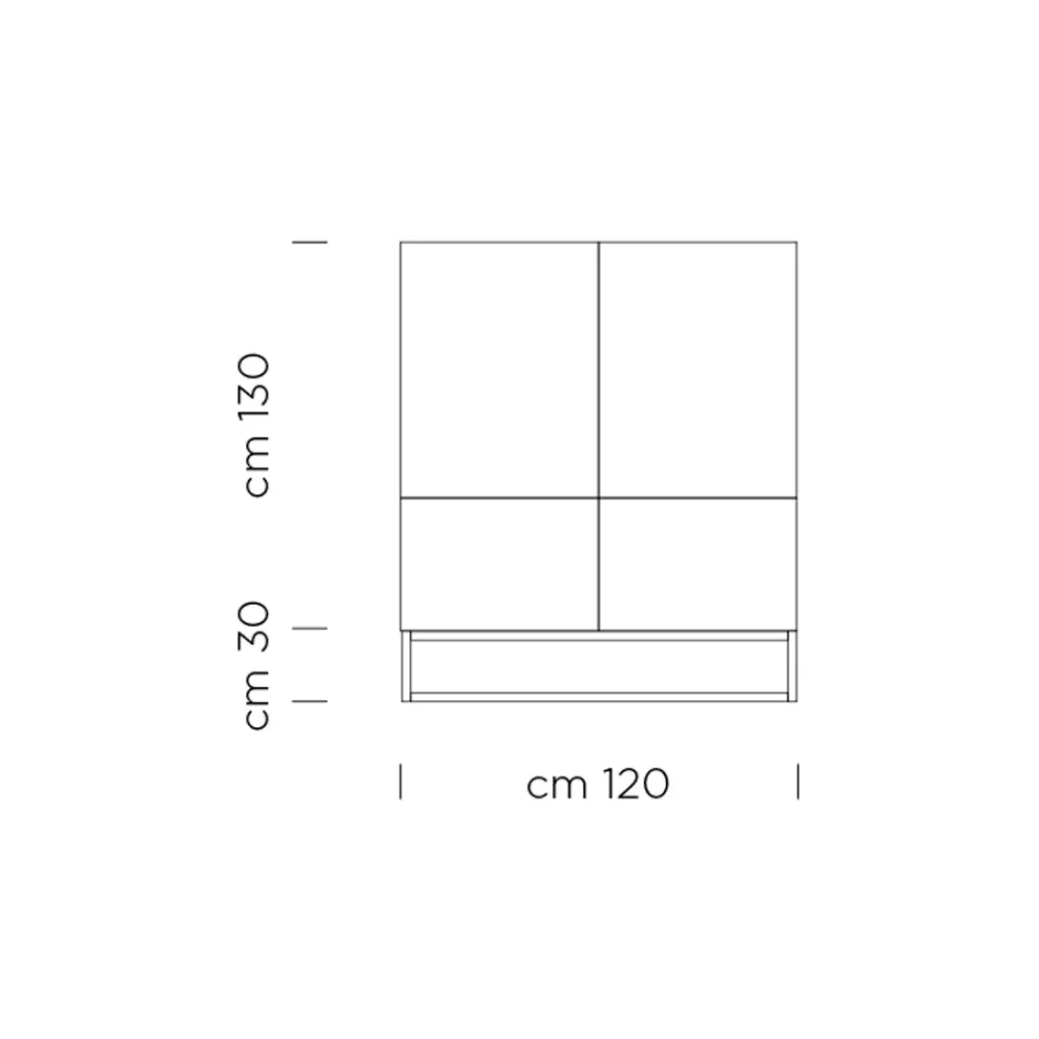 Bufetă din lemn cu uși cu deschidere push-pull Made in Italy - Salerno Viadurini