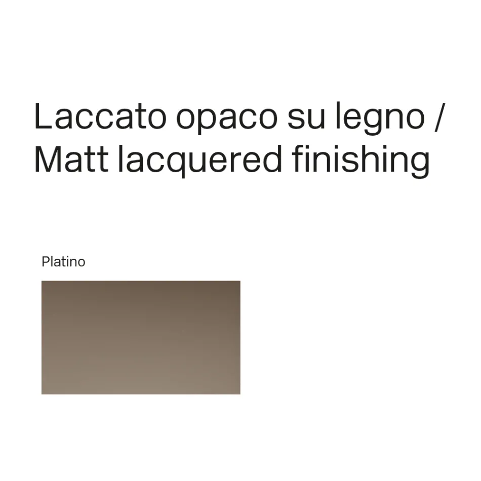 Bufet din lemn curbat, lăcuit platinat, cu design exclusivist, fabricat în Italia - Lyra Viadurini