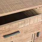 Bufeta din Lemn de Salcam si Otel 2 Usi si 3 Sertare Homemotion - Aimune Viadurini