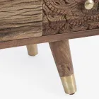 Bufetă din Lemn de Mango 2 Uși 4 Sertare Stil Etnic Homemotion - Auriel Viadurini