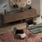 Bufetă din furnir de nuc Canaletto Made in Italy - Salerno Viadurini