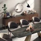 Bufetă din furnir de nuc Canaletto Made in Italy - Salerno Viadurini