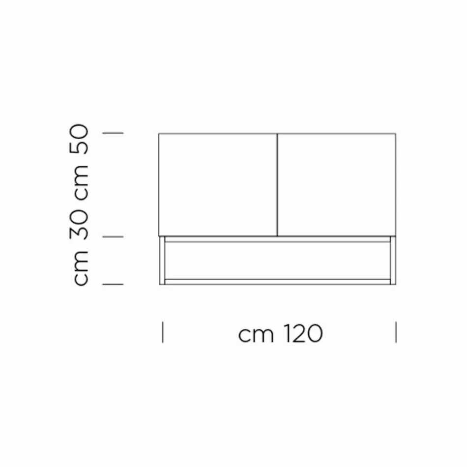 Bufetă din furnir de nuc Canaletto Made in Italy - Salerno Viadurini