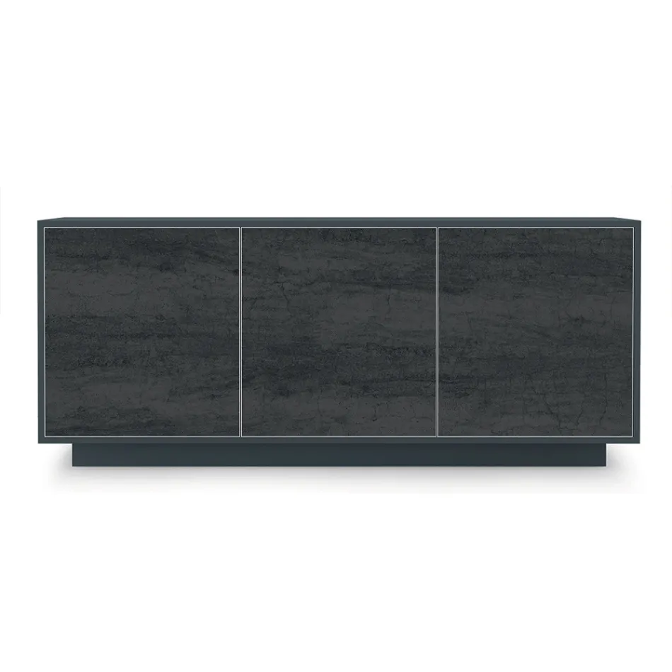 Bufetă din Lemn Lăcuit cu 2 sau 3 Uși Ceramice Made in Italy - Fiorenza Viadurini