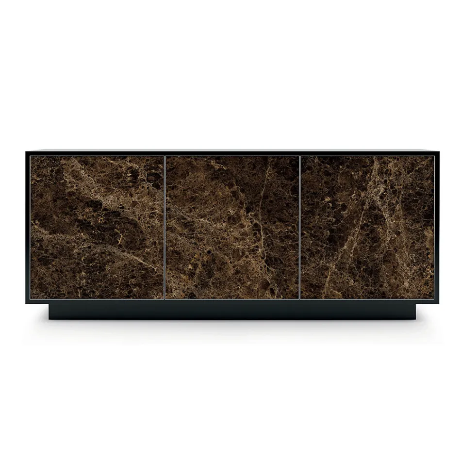 Bufetă din Lemn Lăcuit cu 2 sau 3 Uși Ceramice Made in Italy - Fiorenza Viadurini