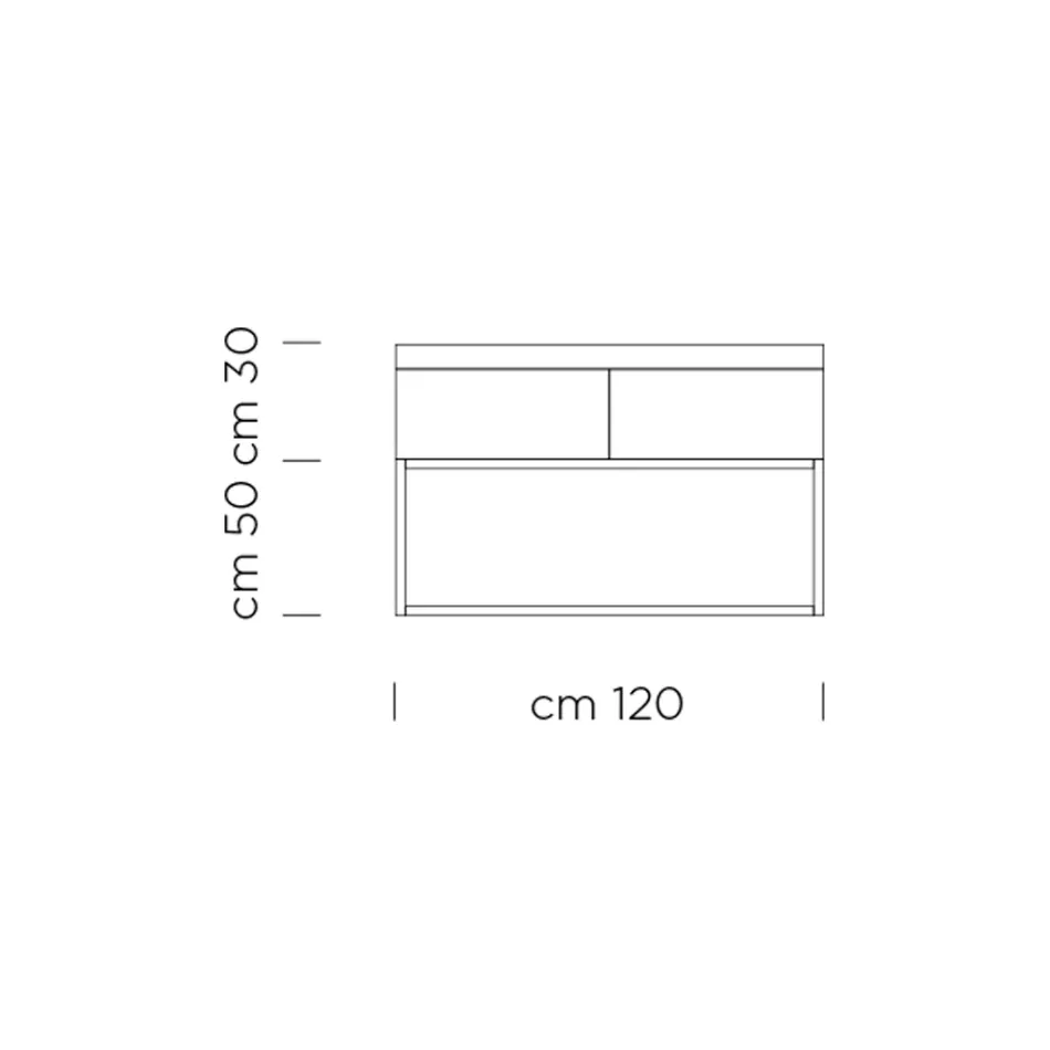 Bufetă din placă de brad cu furnir de nuc Canaletto - Salerno Viadurini