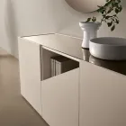 Bufet de podea din melamină cu tăiere diagonală, fabricat în Italia - Seta Viadurini
