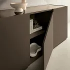 Bufet de podea din melamină cu tăiere diagonală, fabricat în Italia - Seta Viadurini