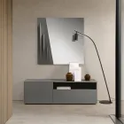 Bufet Miral din melamină, cu design liniar, fabricat în Italia Viadurini