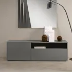 Bufet Miral din melamină, cu design liniar, fabricat în Italia Viadurini