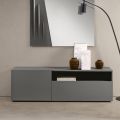 Bufet Miral din melamină, cu design liniar, fabricat în Italia