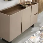 Madia din Melaminat si Mdf cu Insertii Laminate Made in Italy - Gordita Viadurini