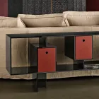 Bufet din sticlă cu trei sertare, design elegant, fabricat în Italia - Senera Viadurini