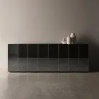 Bufet modern din lemn cu oglindă și un design elegant, fabricat în Italia - Ester Viadurini