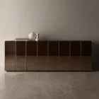 Bufet modern din lemn cu oglindă și un design elegant, fabricat în Italia - Ester Viadurini