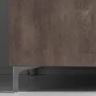 Panou modern cu trei uși din bronz sau melamină gri realizate în Italia - Clemente Viadurini