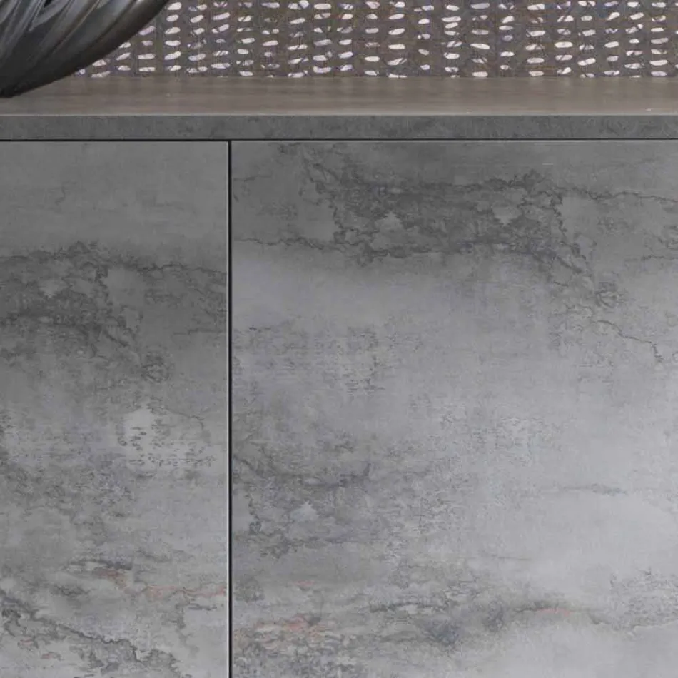 Panou modern cu trei uși din bronz sau melamină gri realizate în Italia - Clemente Viadurini