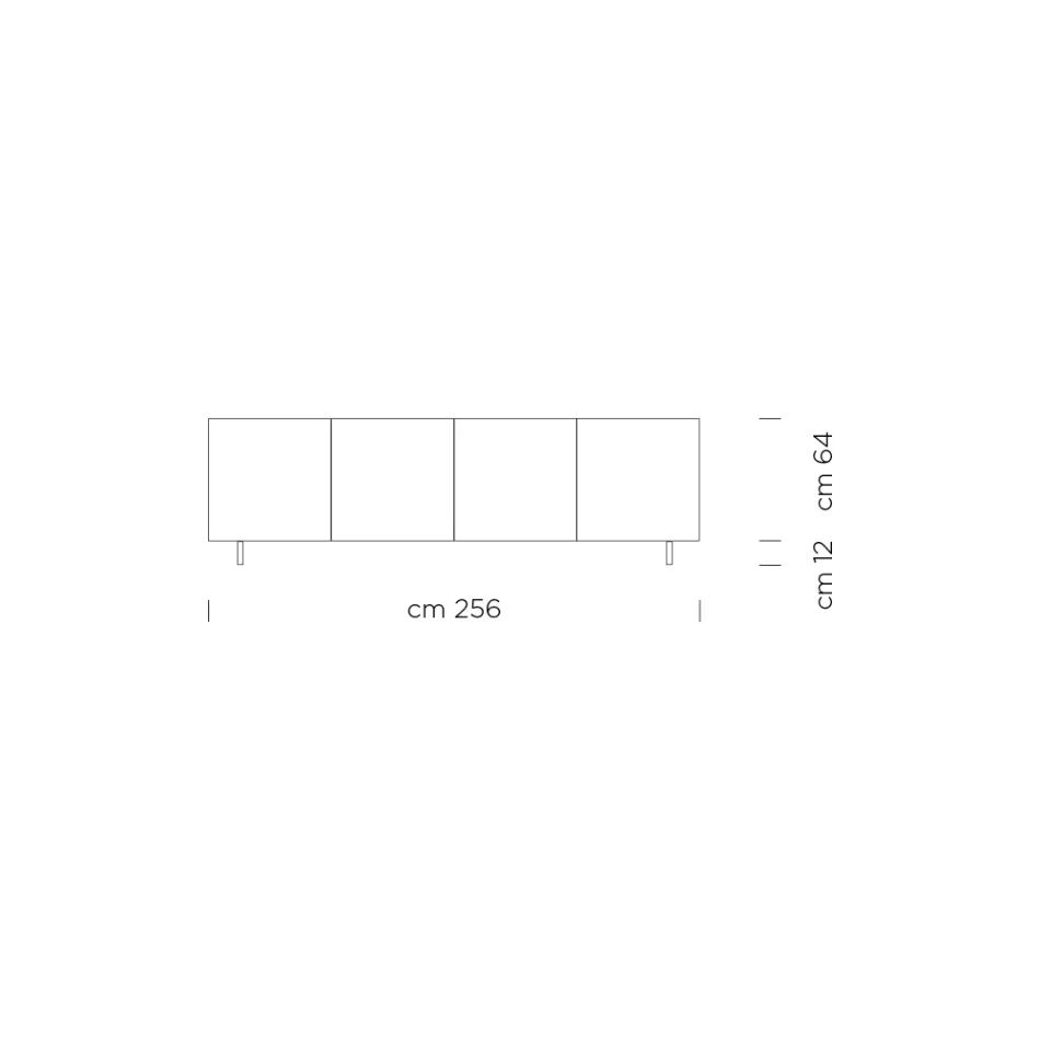 Bufetă modernă din lemn furniruit de frasin Made in Italy - Galassia Viadurini