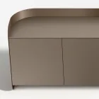 Bufet modern din lemn și metal curbat, fabricat în Italia - Rugiada Viadurini