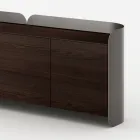 Bufet modern din lemn și metal curbat, fabricat în Italia - Rugiada Viadurini