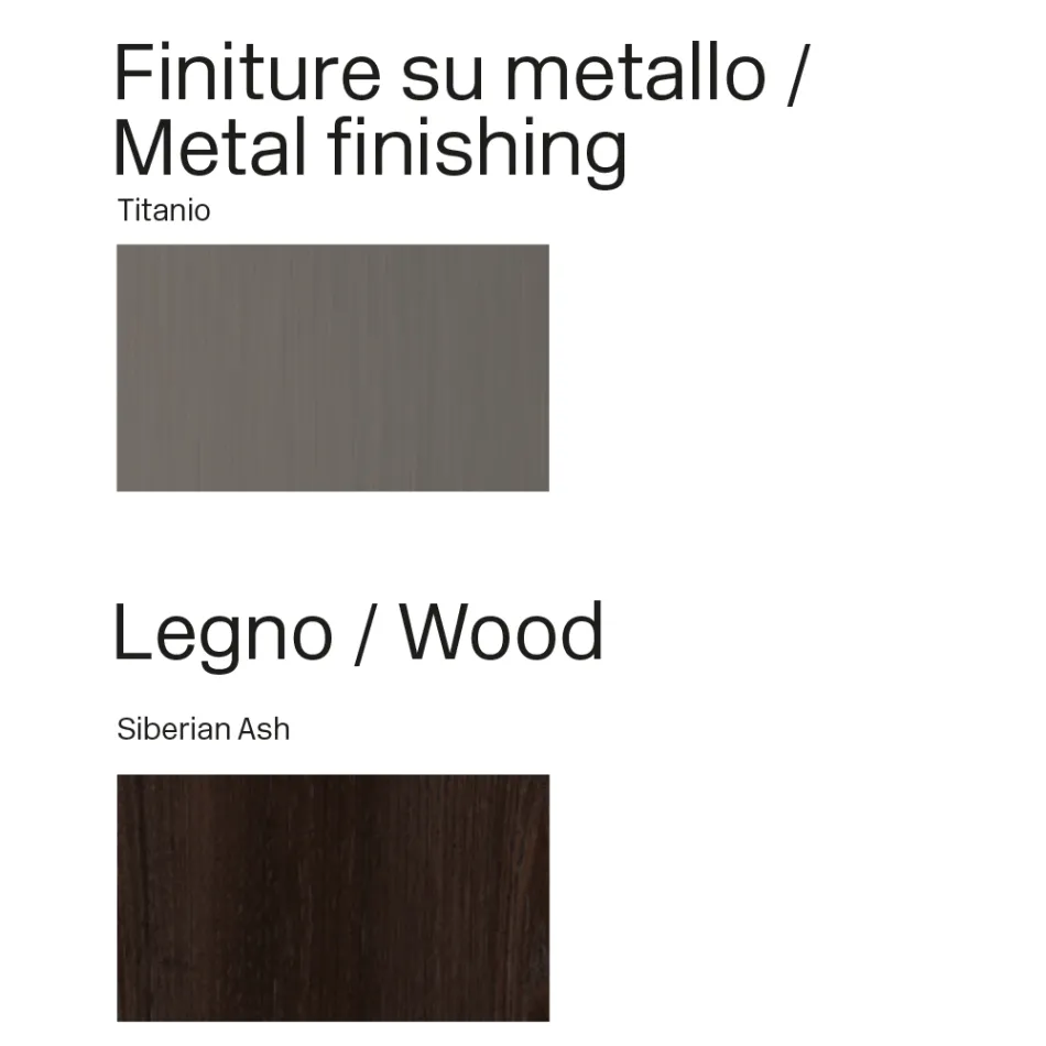 Bufet modern din lemn și metal curbat, fabricat în Italia - Rugiada Viadurini