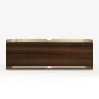 Bufet modern din lemn și metal curbat, fabricat în Italia - Rugiada Viadurini