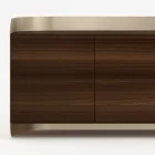 Bufet modern din lemn și metal curbat, fabricat în Italia - Rugiada Viadurini