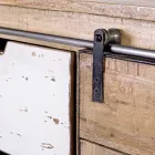 Bufetă pentru living din Lemn de Mango și Oțel cu 2 Uși și 3 Sertare - Sinfony Viadurini