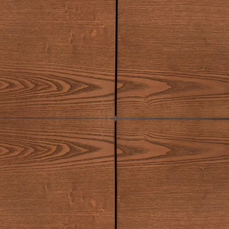 Bufeta living Structura Mdf si lemn masiv 4 usi Made in Italy - Rosalba Viadurini