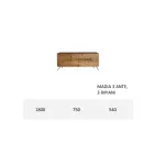 Bufetă pentru Sufragerie din Mdf și Lemn Masiv 2 sau 3 Uși Made in Italy - Camera Viadurini