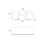 Comoda Sufragerie din Mdf Lăcuit 3 Uși cu Inserții Ceramice - Imperio Viadurini