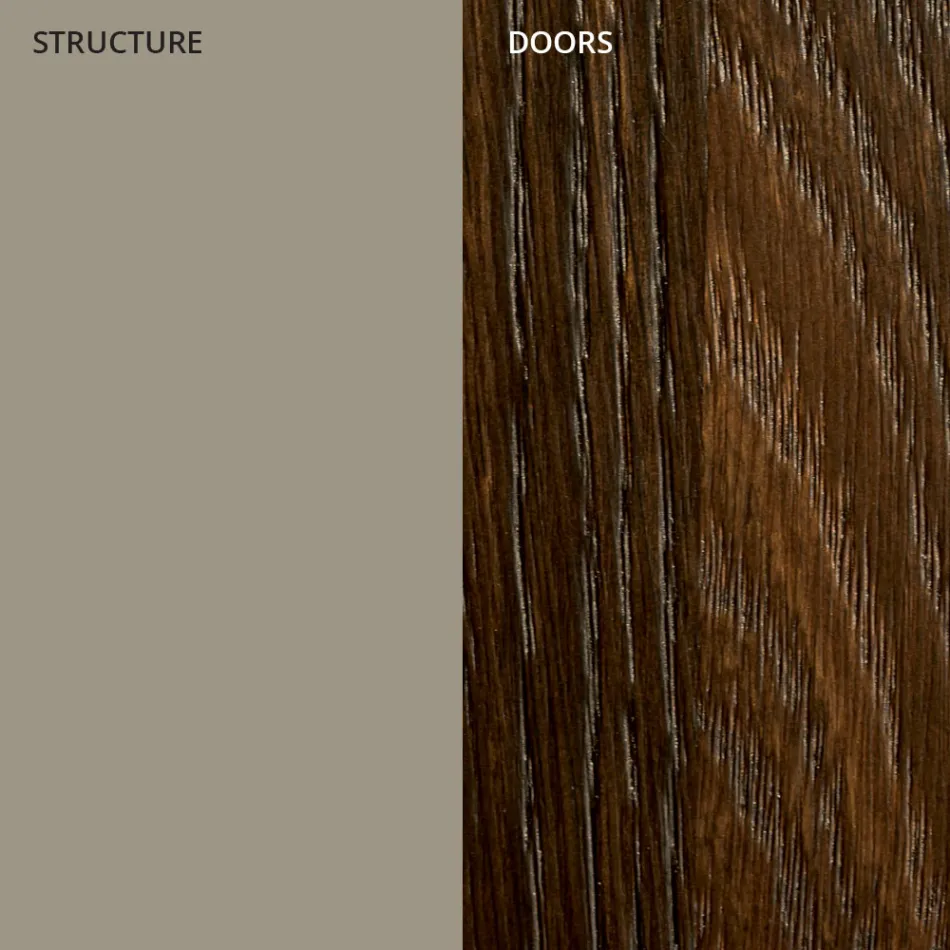 Bufetă pentru Sufragerie din Mdf Lăcuit 3 Uși cu Incrustații Serigrafiate - Saronno Viadurini