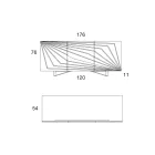 Bufetă pentru Sufragerie din Mdf Lăcuit 3 Uși cu Incrustații Serigrafiate - Saronno Viadurini
