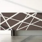 Bufetă pentru living din Mdf Lăcuit Mat cu Uși Decorate Made in Italy - Velia Viadurini
