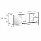 Dulap din sufragerie din sticlă afumată cu oglindă din bronz Made in Italy - Silly Viadurini