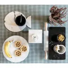 Pină de marmură cu mânere din lemn realizate în Italia - Koyraboro Senni Viadurini