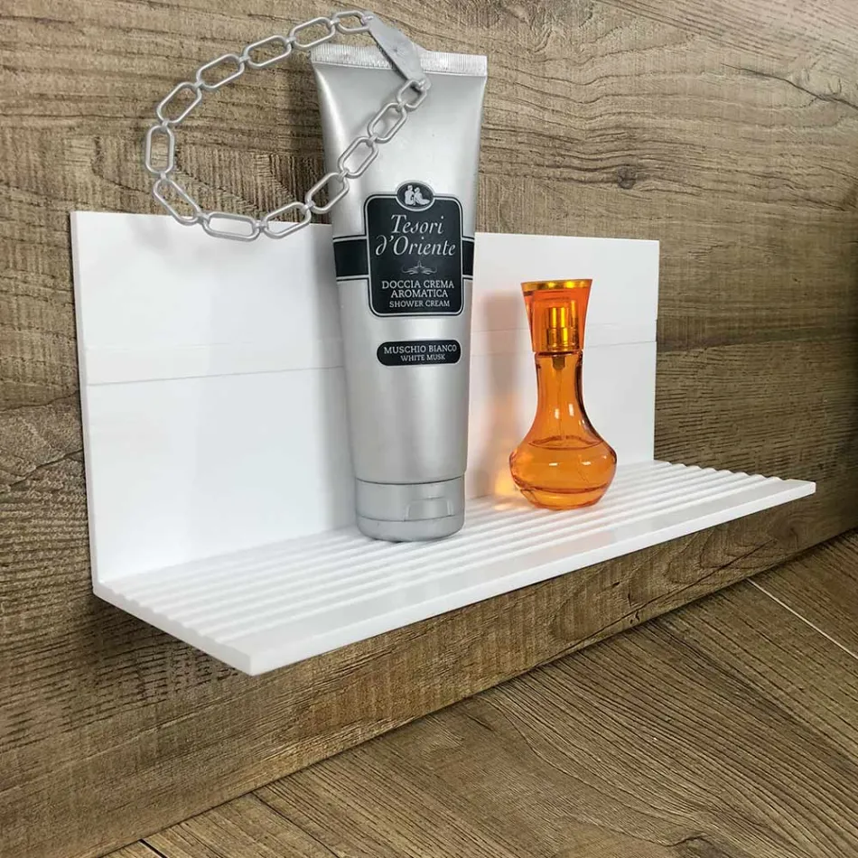 Raft de perete alb Corian L 35 sau L 60 cm Fabricat în Italia Calitate - Elono Viadurini