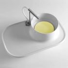 Raft cu lavoar integrat din ceramică alb lucioasă Fabricat în Italia - Uber Viadurini